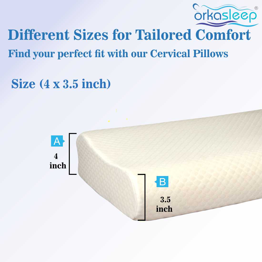Orkasleep Active Orthopedic Contour Neck Support Pillow for Sleeping, Neck & Shoulder Pain Memory Foam Solid Sleeping Pillow Pack of 1 view 6